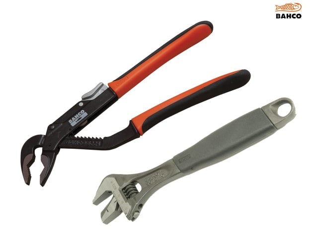 Bahco 9873 Adjustable & Slip Joint Pliers Set, 2 Piece