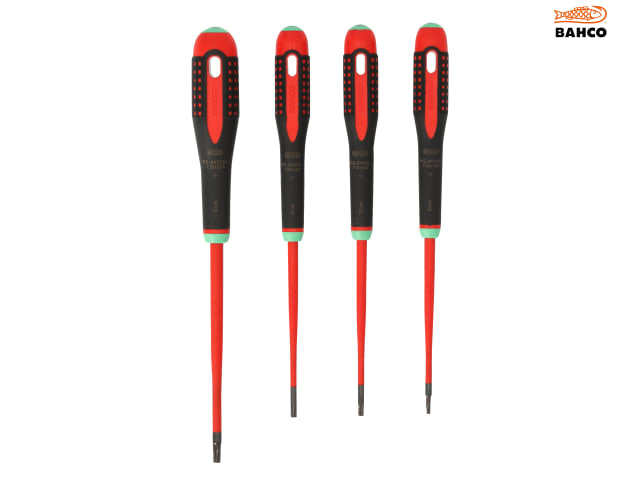 Bahco BE-9880SL ERGO Slim VDE Insulated Screwdriver Set, 4 Piece