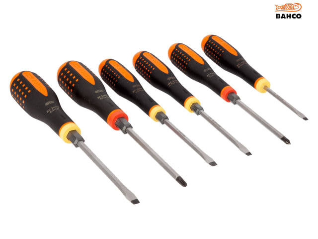 Bahco BE-9881TB ERGO Through Blade Screwdriver Set, 6 Piece