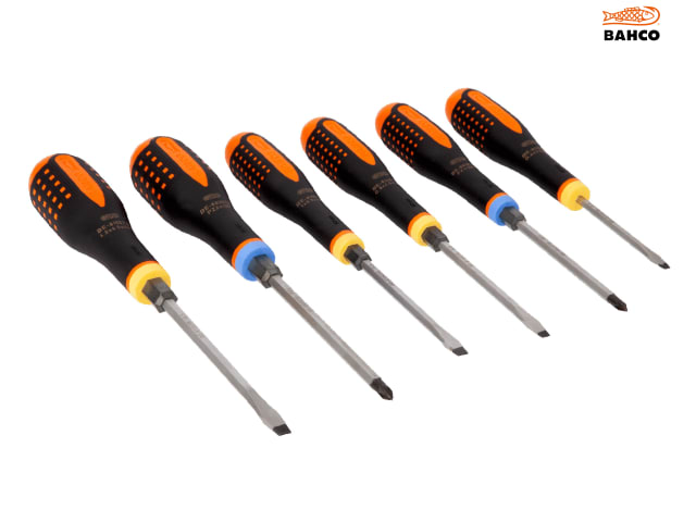 Bahco BE-9882TB ERGO Through Blade Screwdriver Set, 6 Piece