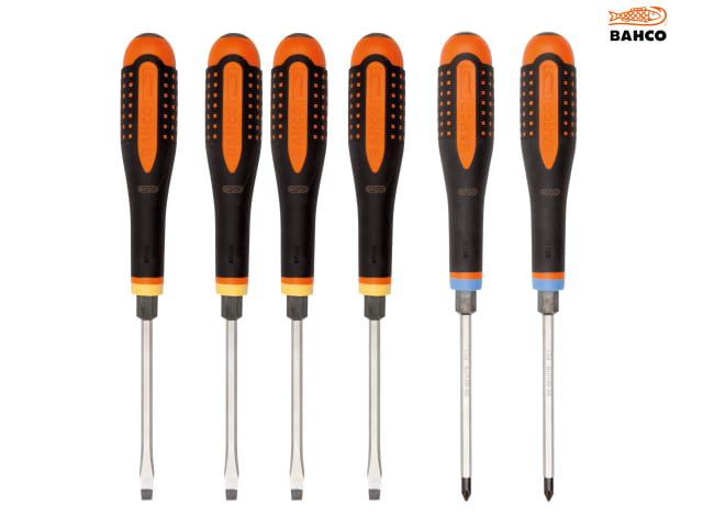 Bahco BE-9882TB ERGO Through Blade Screwdriver Set, 6 Piece