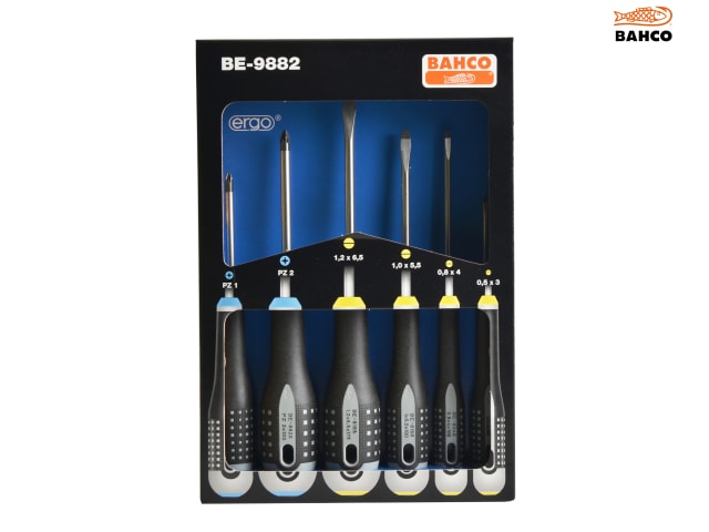 Bahco BE-9882 ERGO Screwdriver Set, 6 Piece