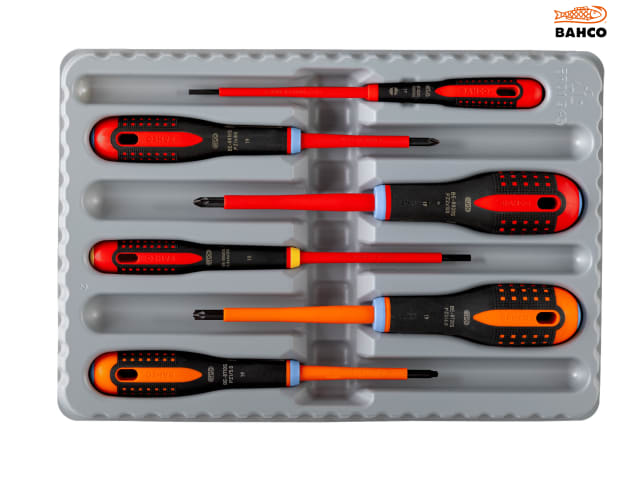 Bahco BE-9884S ERGO VDE Insulated Screwdriver Set, 6 Piece