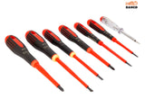 Bahco BE-9887S ERGO VDE Insulated Screwdriver Set, 7 Piece