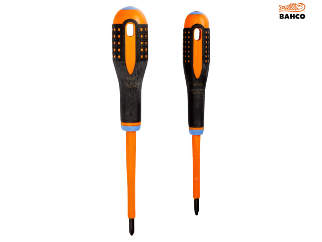 Bahco BE-9890S ERGO VDE Insulated Screwdriver Set, 2 Piece