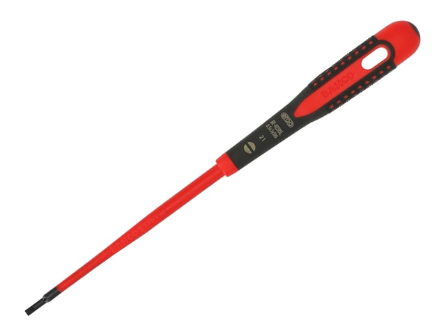 Bahco ERGO Slim VDE Insulated Slotted Screwdriver 3.0 x 100mm