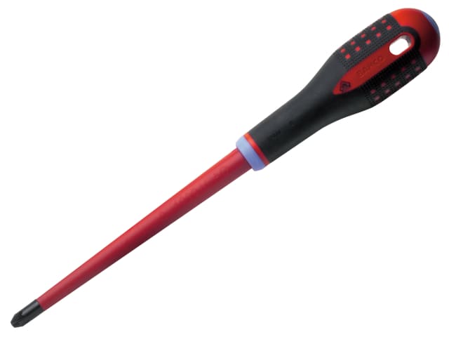 Bahco ERGO Slim VDE Insulated Pozidriv Screwdriver PZ2 x 80mm