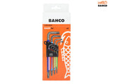 Bahco C1997LM/9P Metric Long Ball End Coloured Hex L-Key Set, 9 Piece