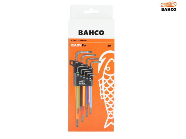 Bahco C1997TORX/9P Long TORX® Coloured L-Key Set, 9 Piece