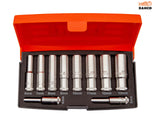 Bahco S0810L 1/4in Drive Deep Socket Set, 10 Piece