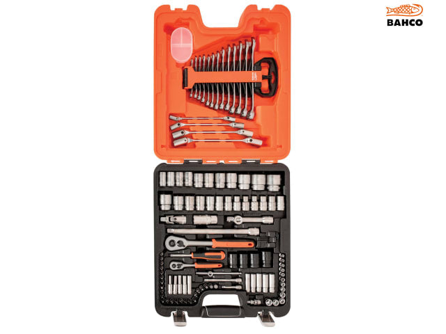 Bahco S106 1/4in &1/2in DriveSocket & Spanner Set, 106 Piece