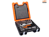 Bahco S108 1/4in & 1/2in Drive Socket & Combination Spanner Set, 108 Piece