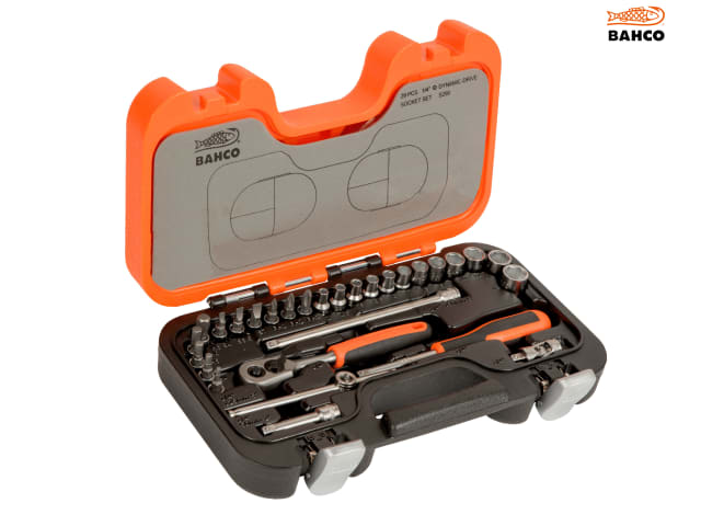 Bahco S290 1/4in Drive Socket Set, 29 Piece