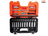 Bahco S330L 3/8in Deep Drive Socket Set, 53 Piece