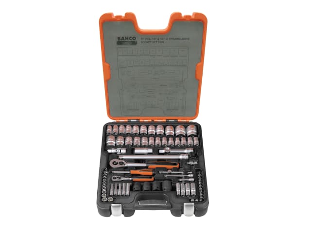 Bahco S800 1/4 & 1/2in Drive Socket Set, 77 Piece