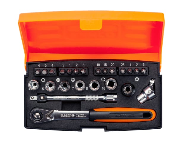 Bahco SL24 1/4in Drive Socket Set, 24 Piece