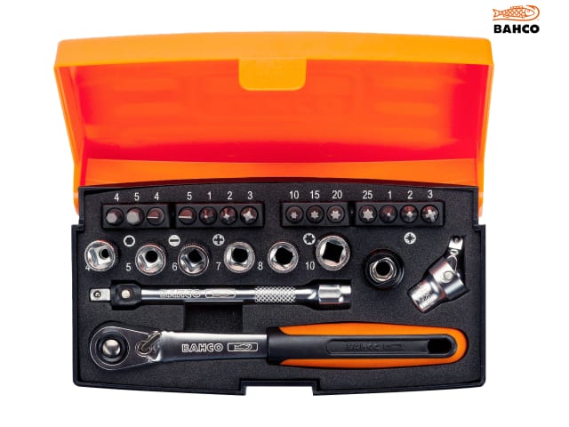 Bahco SL24 1/4in Drive Socket Set, 24 Piece