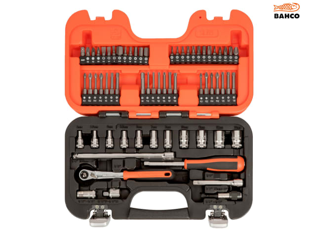 Bahco SL65 1/4in Drive Slim Socket Set, 65 Piece