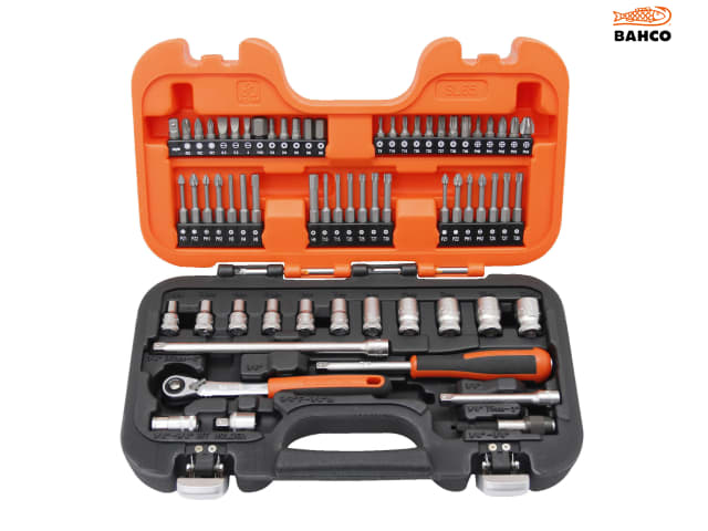 Bahco SL65 1/4in Drive Slim Socket Set, 65 Piece