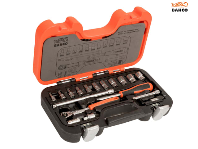 Bahco SL65 1/4in Drive Slim Socket Set, 65 Piece