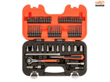 Bahco SW65 1/4in Drive Swivel Socket Set, 65 Piece