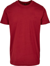 Build Your Brand Basic Basic Round Neck Tee - Burgundy