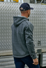 Bisley Flx And Move™ Marle Fleece Hoodie Jumper #colour_charcoal