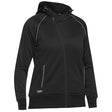 Bisley Women's Fleece Zip Front Hoodie W/Sherpa Lining 270gsm #colour_black