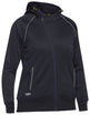 Bisley Women's Fleece Zip Front Hoodie W/Sherpa Lining 270gsm #colour_navy