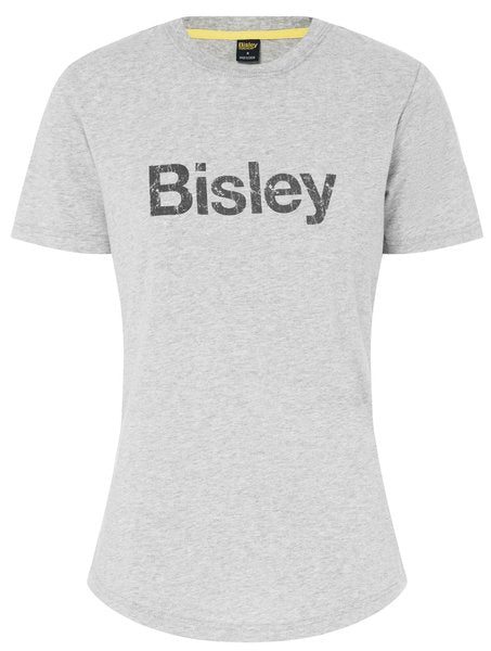 Bisley Women's Cotton Logo Tee 160gsm #colour_grey
