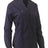 Bisley Women's Stretch V-Neck Closed Front Shirt 155gsm #colour_navy