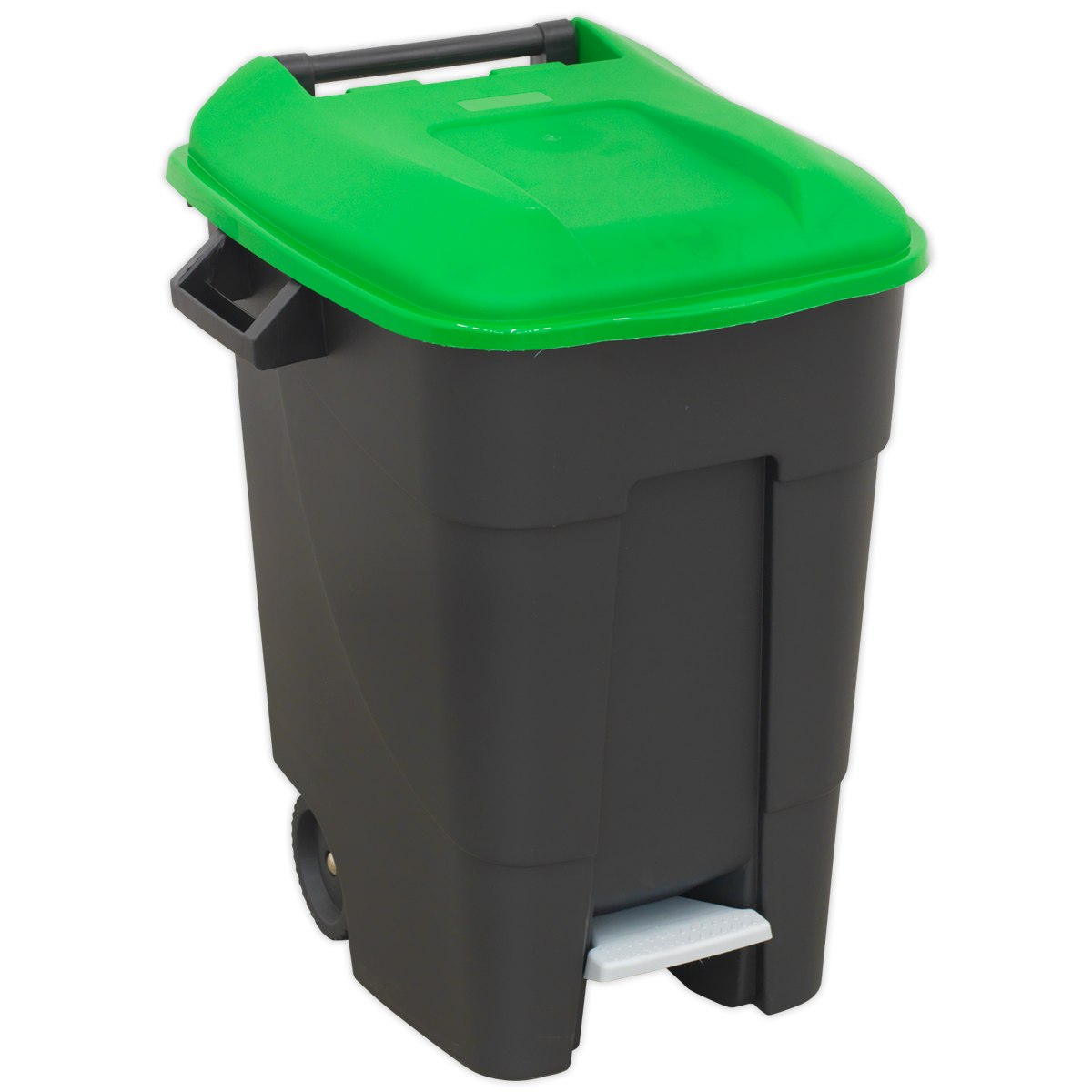 Sealey Refuse/Wheelie Bin with Foot Pedal 100L - Green