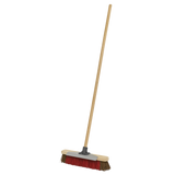 Sealey Heavy-Duty Stiff/Hard Bristle Broom with Scraper 16"(405mm)