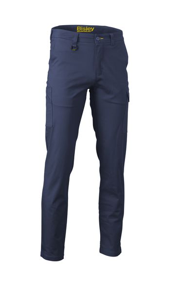 Bisley Pants Stretch Cotton Drill Cargo 280gsm #colour_navy