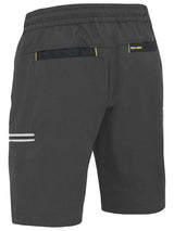 Bisley Shorts Flx & Move™ 4-Way Stretch Elastic Waist Cargo 170gsm #colour_charcoal