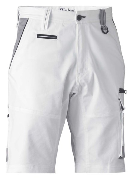 Bisley Shorts Cargo Cotton Contrast Painters 280gsm Regular #colour_white
