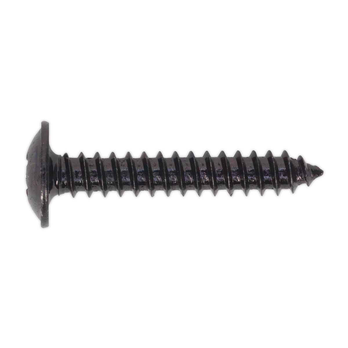 Sealey Self-Tapping Screw 4.2 x 25mm Flanged Head Black Pozi Pack of 100