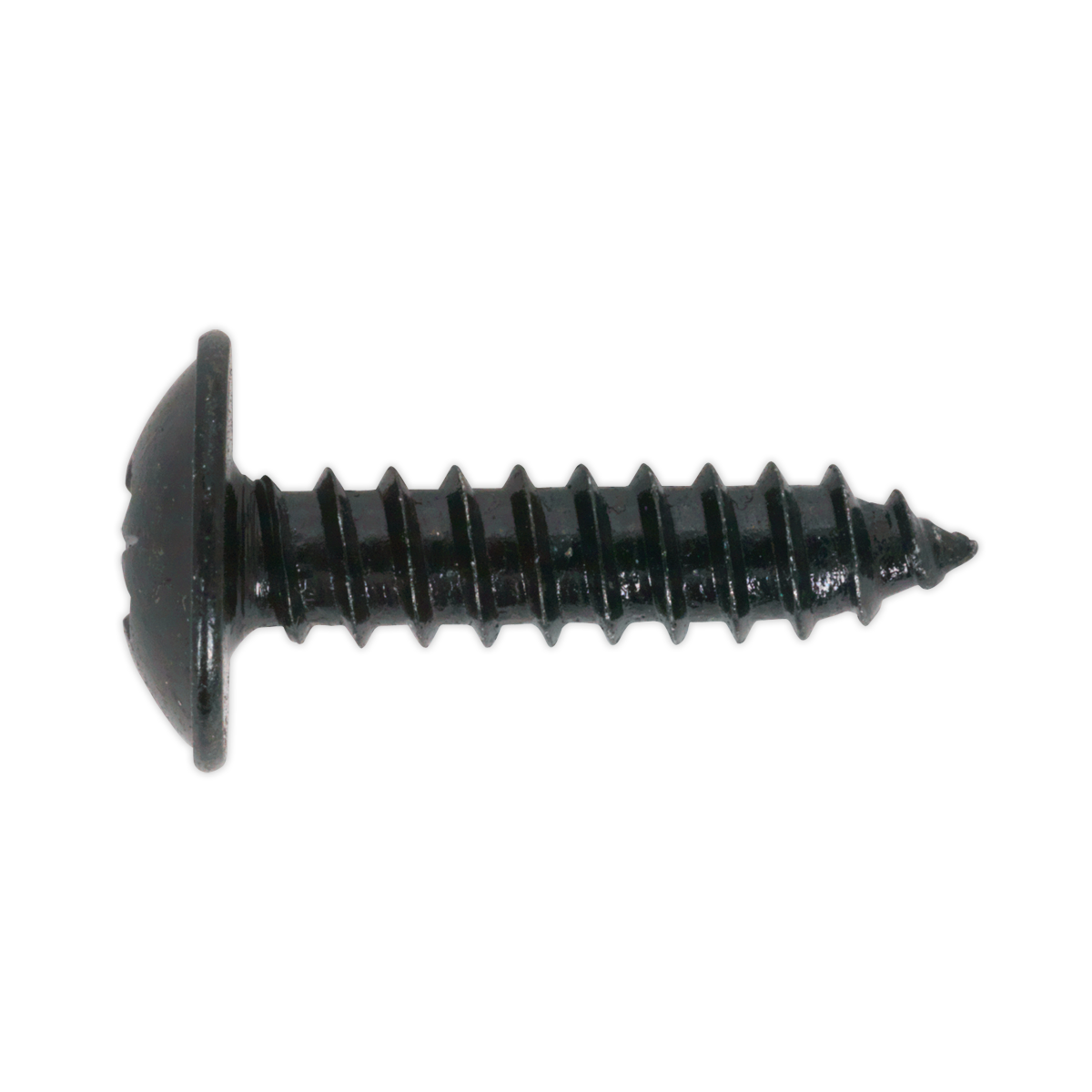 Sealey Self-Tapping Screw 4.8 x 13mm Flanged Head Black Pozi Pack of 100