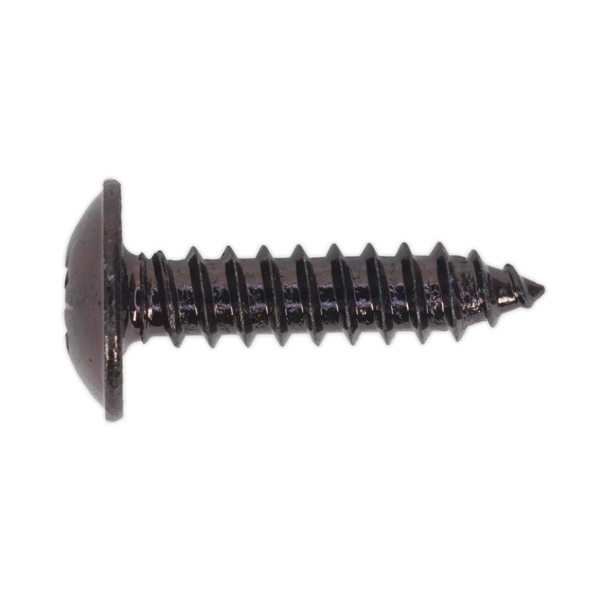 Sealey Self-Tapping Screw 4.8 x 19mm Flanged Head Black Pozi Pack of 100