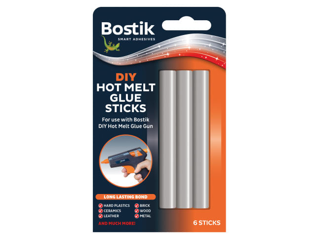 Bostik DIY Hot Melt Glue Sticks (Pack 6)