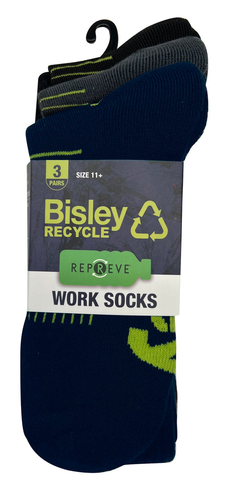 Bisley Socks Repreve Work Socks (3X Pack)