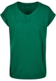 Build Your Brand Women's Extended Shoulder Tee - Forest Green