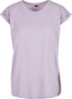 Build Your Brand Women's Extended Shoulder Tee - Lilac