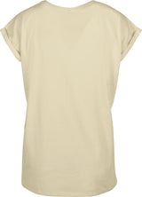 Build Your Brand Women's Extended Shoulder Tee - Soft Yellow