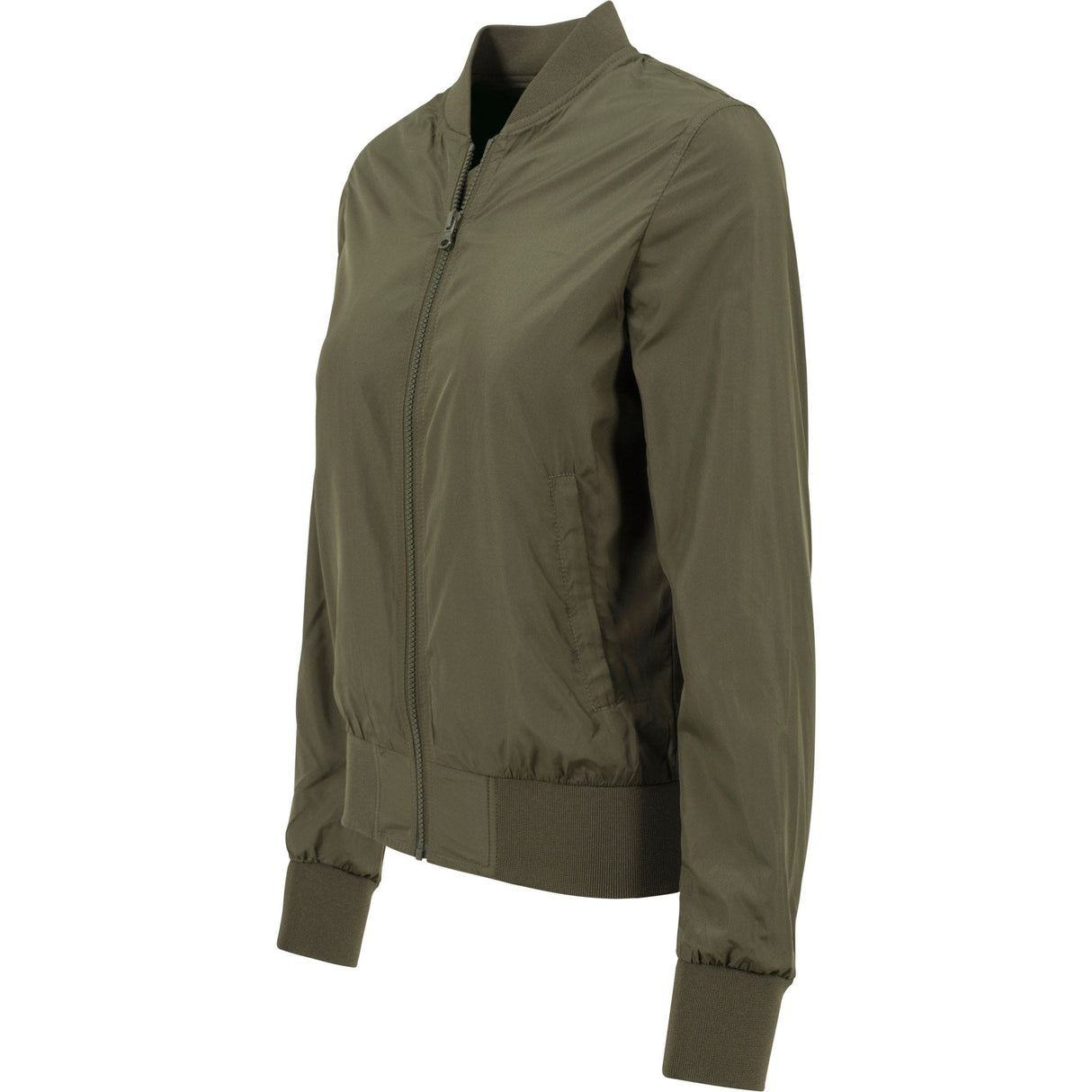 Build Your Brand Women's Nylon Bomber Jacket