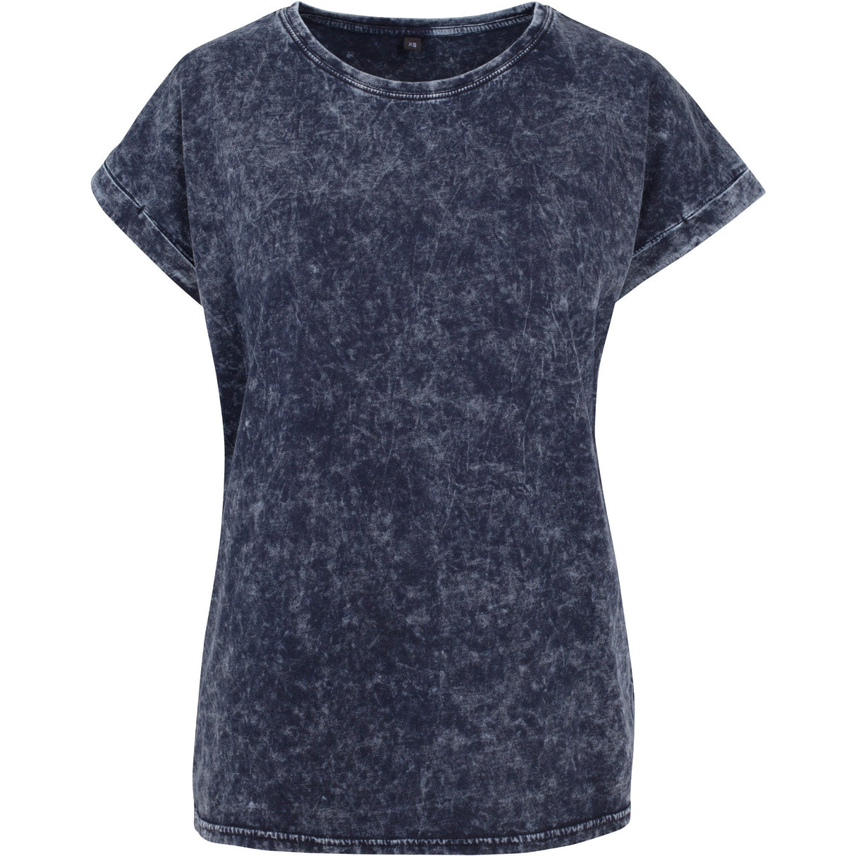 Build Your Brand Women's Acid Washed Extended Shoulder Tee