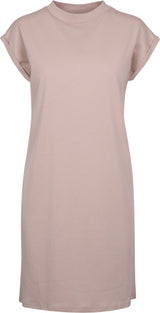 Build Your Brand Women's Turtle Extended Shoulder Dress - Dusk Rose