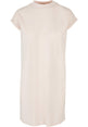 Build Your Brand Women's Turtle Extended Shoulder Dress - Pink