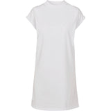 Build Your Brand Women's Turtle Extended Shoulder Dress - White