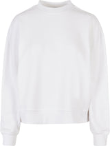 Build Your Brand Women's Oversized Crew Neck Sweatshirt